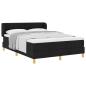 Preview: Boxspringbett mit Kopfteil Schwarz 140 x 190 cm Stoff