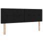 Preview: Boxspringbett mit Kopfteil Schwarz 140 x 190 cm Stoff