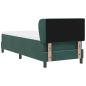 Preview: Boxspringbett mit Kopfteil Dunkelgrün 80 x 200 cm Samt