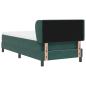 Preview: Boxspringbett mit Kopfteil Dunkelgrün 100 x 200 cm Samt