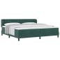 Preview: Boxspringbett mit Matratze Dunkelgrün 200 x 200 cm Samt