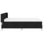 Preview: Boxspringbett mit Matratze Schwarz 190 x 140 cm Stoff