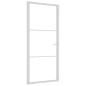 Preview: Innentür 93x201,5 cm Weiß ESG-Glas und Aluminium