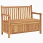 Preview: Gartenbank mit Speicher 114 x 60 x 90 cm Massivholz Teak