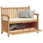 Preview: Gartenbank mit Speicher 114 x 60 x 90 cm Massivholz Teak