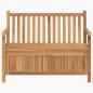Preview: Gartenbank mit Speicher 114 x 60 x 90 cm Massivholz Teak