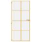 Preview: Innentür Schlank Golden 93x201,5 cm Hartglas und Aluminium