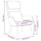 Preview: Relaxsessel mit Hocker Hellgrau Samt