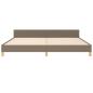 Preview: Bettgestell ohne Matratze Taupe 200x200 cm Stoff