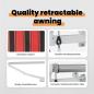 Preview: Einziehbare Markise Orange 350 x 200 cm Stoff