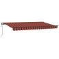 Preview: Einziehbare Markise Orange 350 x 200 cm Stoff