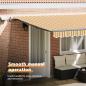 Preview: Einziehbare Markise Mehrfarbig 450 x 350 cm Stoff