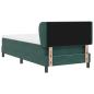 Preview: Boxspringbett mit Kopfteil Dunkelgrün 90 x 190 cm Samt