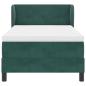 Preview: Boxspringbett mit Kopfteil Dunkelgrün 90 x 200 cm Samt