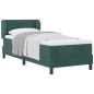 Preview: Boxspringbett mit Kopfteil Dunkelgrün 80 x 200 cm Samt