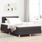 Preview: ARDEBO.de - LED Boxspringbett mit Kopfteil Dunkelbraun 120 x 200 cm Stoff