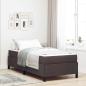 Preview: ARDEBO.de - Boxspringbett Dunkelbraun 100 x 200 cm Stoff