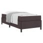 Preview: Boxspringbett Dunkelbraun 100 x 200 cm Stoff