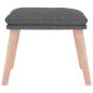 Preview: Fußhocker Hellgrau 45x29,5x35 cm Stoff
