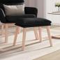 Preview: ARDEBO.de - Fußhocker Schwarz 45x29,5x35 cm Stoff
