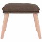 Preview: Fußhocker Taupe 45x29,5x35 cm Stoff