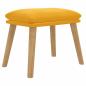 Preview: Fußhocker Senfgelb 45x29,5x35 cm Samt