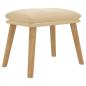 Preview: Fu?hocker Cremewei? 45x29,5x35 cm Samt