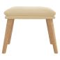 Preview: Fu?hocker Cremewei? 45x29,5x35 cm Samt