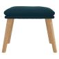Preview: Fußhocker Blau 45x29,5x35 cm Samt