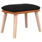 Preview: Fußhocker Schwarz 45x29,5x35 cm Stoff und Kunstleder