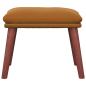 Preview: Fußhocker Braun 45x29,5x35 cm Samt