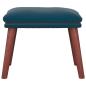 Preview: Fußhocker Blau 45x29,5x35 cm Samt