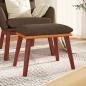 Preview: ARDEBO.de - Fußhocker Braun 45x29,5x35 cm Stoff und Kunstleder