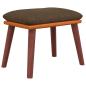 Preview: Fußhocker Braun 45x29,5x35 cm Stoff und Kunstleder