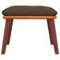 Preview: Fußhocker Braun 45x29,5x35 cm Stoff und Kunstleder