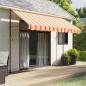 Preview: ARDEBO.de - Markisenvolant Gelb und Orange Gestreift 350 cm