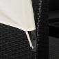 Preview: 9-tlg. Garten-Lounge-Set mit Sonnendächern Poly Rattan Schwarz