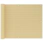 Preview: ARDEBO.de - Balkon-Sichtschutz Beige 75x300 cm HDPE