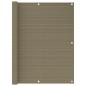 Preview: ARDEBO.de - Balkon-Sichtschutz Taupe 120x600 cm HDPE