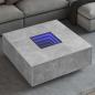 Preview: ARDEBO.de - Couchtisch mit Infinity-LED Betongrau 100x100x40 cm