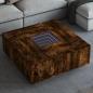 Preview: ARDEBO.de - Couchtisch mit Infinity-LED Räuchereiche 100x100x40 cm