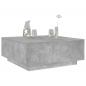 Preview: ARDEBO.de - Couchtisch Betongrau 100x100x40 cm Holzwerkstoff