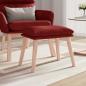 Preview: ARDEBO.de - Fußhocker Weinrot 45x29,5x35 cm Stoff