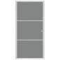 Preview: Innentür 102,5x201,5 cm Weiß ESG-Glas und Aluminium