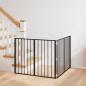 Preview: ARDEBO.de - Hundetor 2 stk. Schwarz 100 x 80 cm Verzinkter Stahl