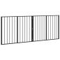Preview: Hundetor 2 stk. Schwarz 100 x 80 cm Verzinkter Stahl
