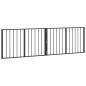 Preview: Hundetor 2 stk. Schwarz 100 x 60 cm Verzinkter Stahl