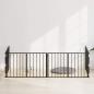 Preview: Hundetor 4 stk. Schwarz 100 x 60 cm Verzinkter Stahl