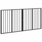 Preview: Hundetor 2 stk. Schwarz 80 x 80 cm Verzinkter Stahl