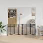 Preview: Hundetor 4 stk. Schwarz 80 x 80 cm Verzinkter Stahl